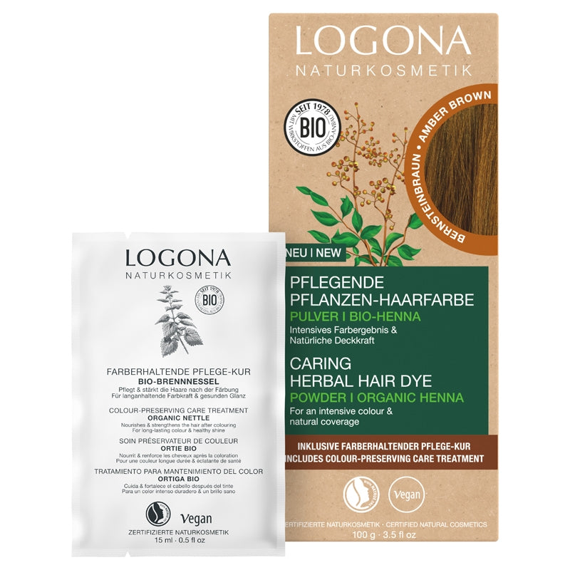 Poudre colorante végétale BIO brun ambré Logona 100g