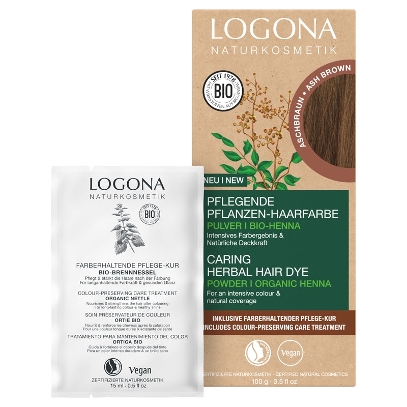 Poudre colorante végétale BIO brun cendré Logona 100g