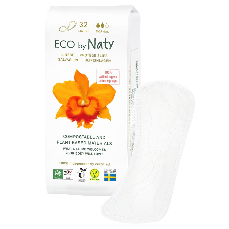 Protège-slips bio Naty Normal - flux très léger, sans plastique (32 pièces)
