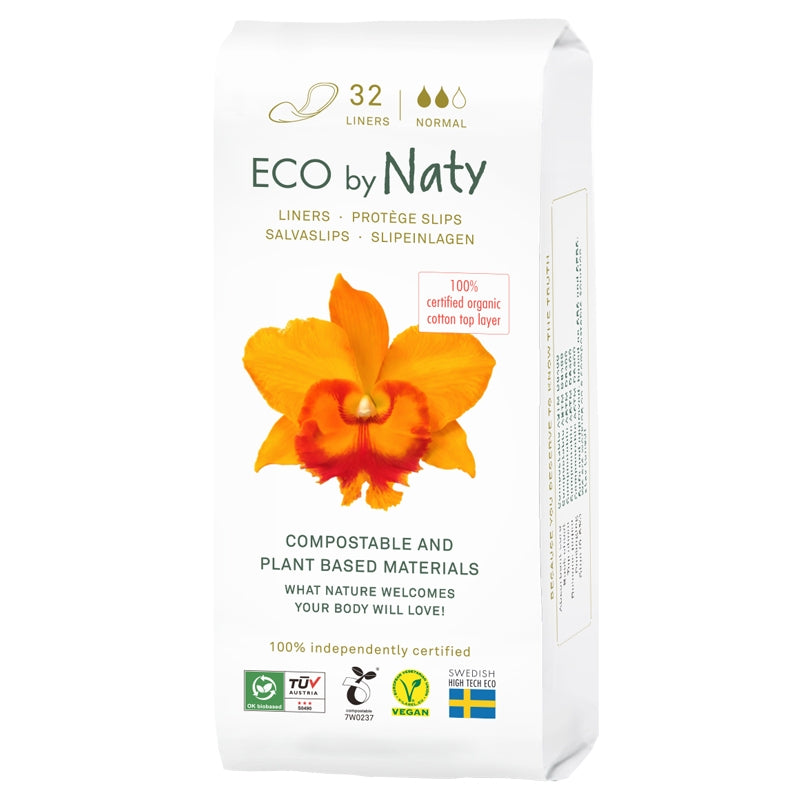 Protège-slips bio Naty Normal - flux très léger, sans plastique (32 pièces)