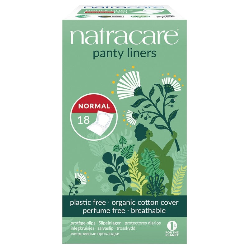Protège-slips bio Normaux Natracare - coton GOTS, usage quotidien (18 pièces)