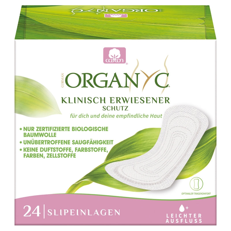 Protège-slips bio Normaux Organyc en pochette individuelle - coton GOTS (24 pièces)
