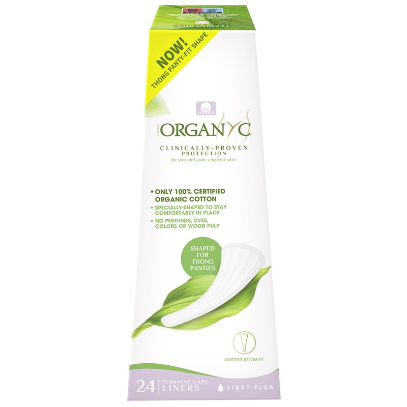 Protège-slips bio String et tanga Organyc - coton GOTS hypoallergénique (24 pièces)