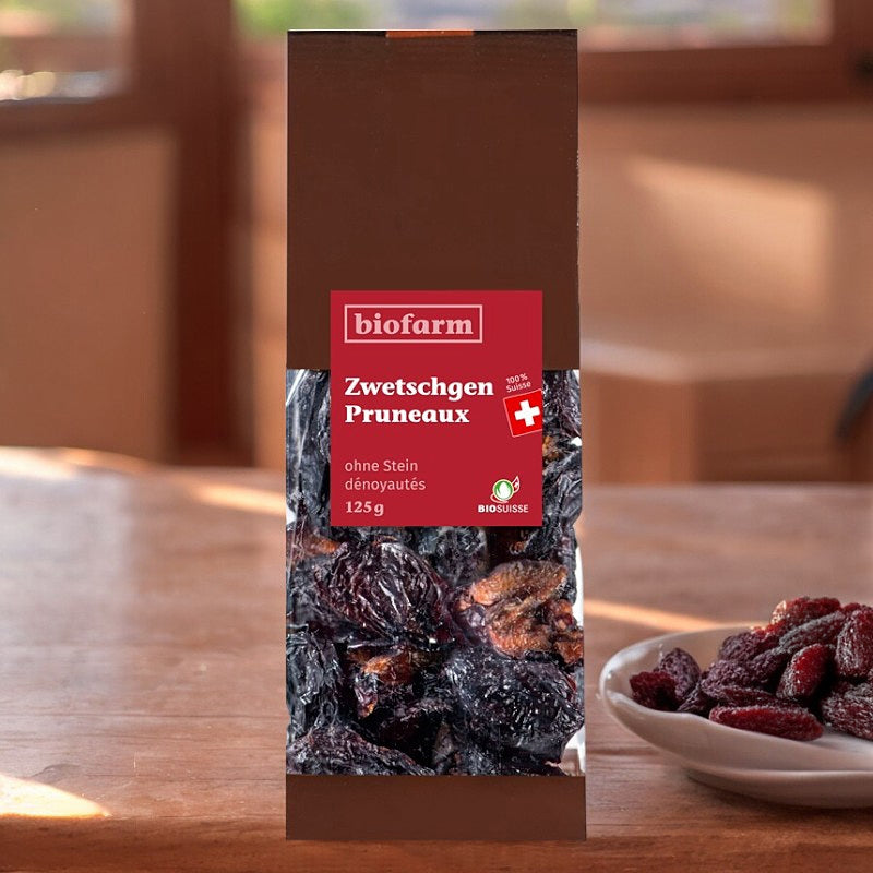Biofarm - Pruneaux dénoyautés suisses BIO 125g