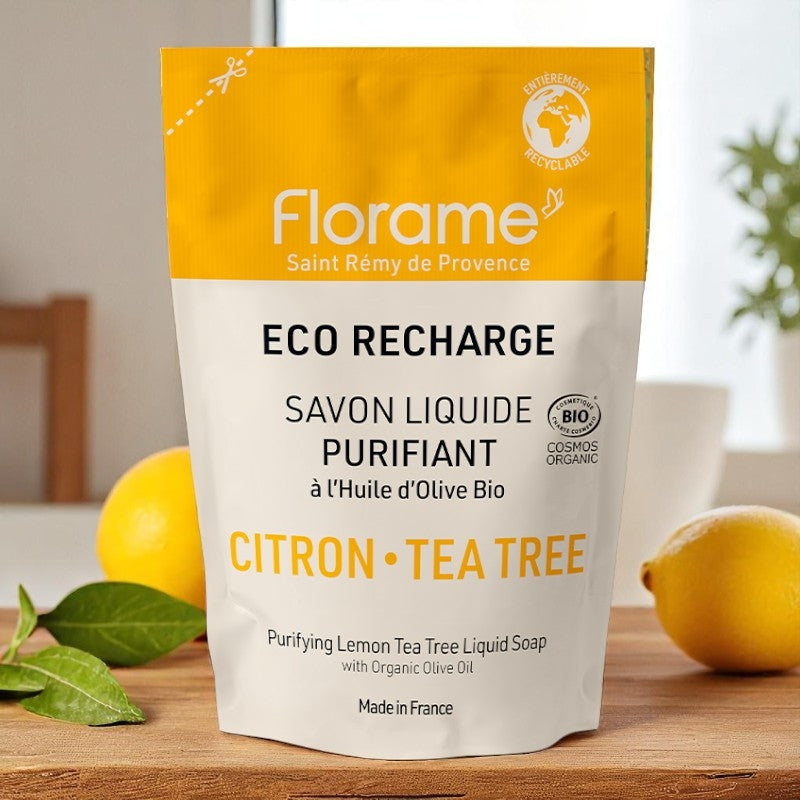Florame - Nachfüllung Flüssigseife Zitrone & Teebaum BIO 470ml