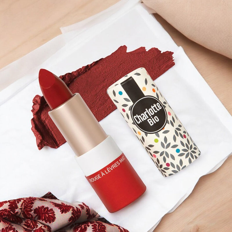 Charlotte Bio - Lippenstift Mohnrot matt BIO 3.5g