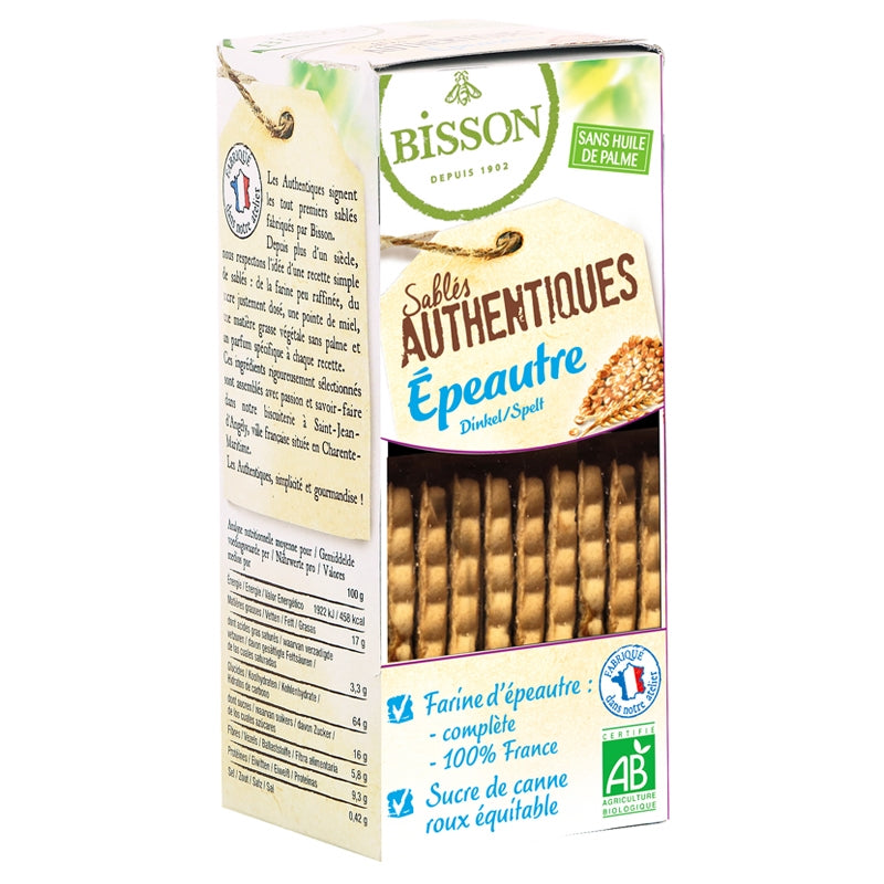 Bisson - Authentische Bio-Dinkel-Mürbeteigkekse 190g