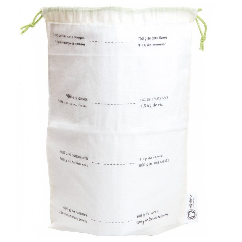 Ah Table ! - Sac gradué réutilisable en coton bio Taille M