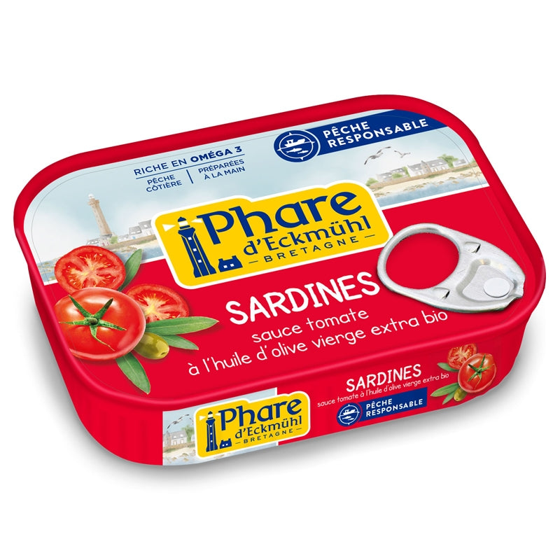 Sardines à la sauce tomate & huile d'olive BIO 135g