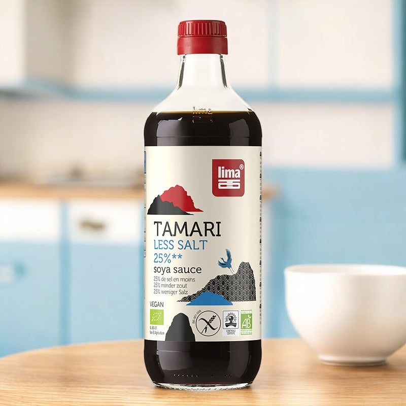 Bio-Tamari-Sojasauce mit 25 % weniger Salz - 500 ml - Lima