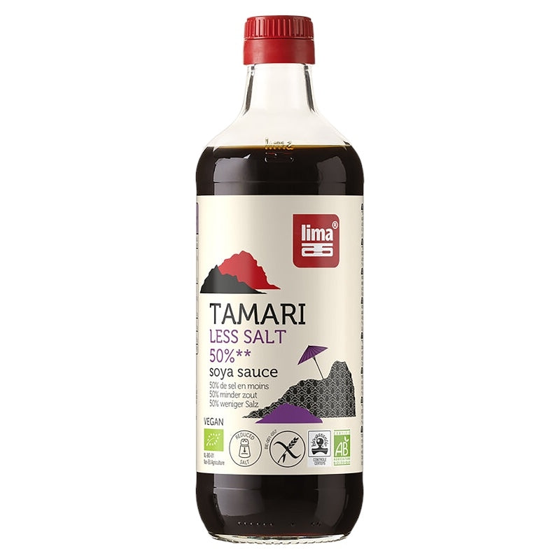 Bio-Sojasauce mit 50 % weniger Salz - Tamari - 500 ml - Lima