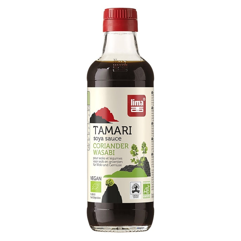 Bio-Sojasauce mit Koriander und Wasabi - 250 ml - Lima