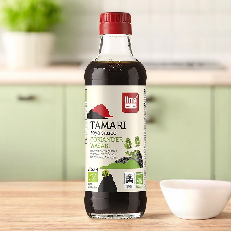 Bio-Sojasauce mit Koriander und Wasabi - 250 ml - Lima