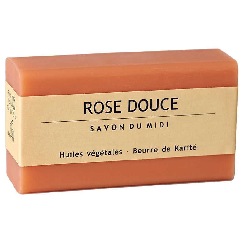 Savon au beurre de karité & rose douce