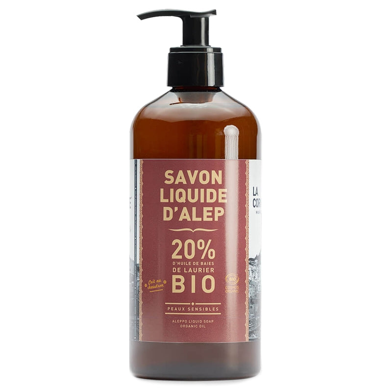 Savon d'Alep liquide BIO 20% huile de baies de laurier