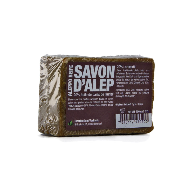 BIOnaturis - Natürliche Aleppo-Seife mit 20 % Lorbeeröl 200g