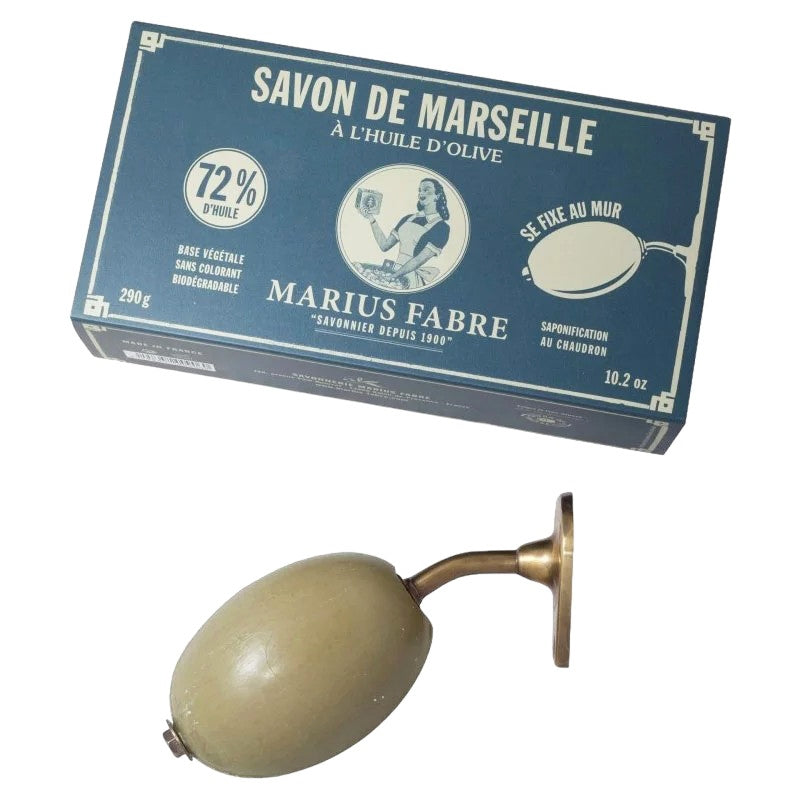 Savon de Marseille vert à fixer au mur