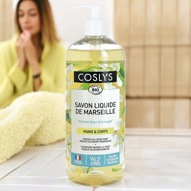 Coslys - Savon liquide de Marseille BIO fleur d'oranger 1l