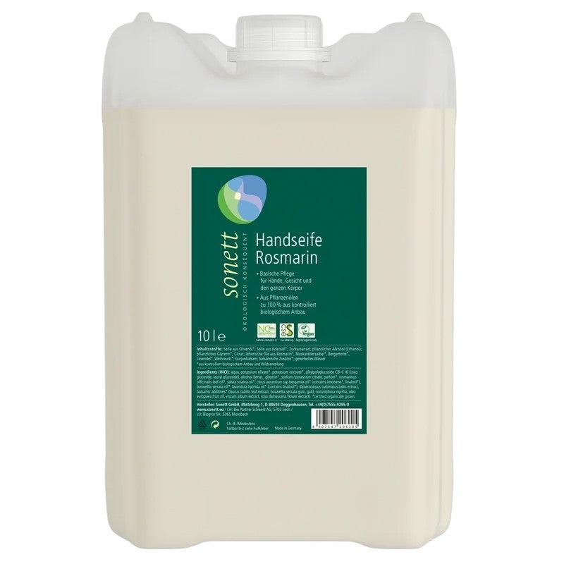 Flüssigseife für Hände, Gesicht & Körper Rosmarin ECO