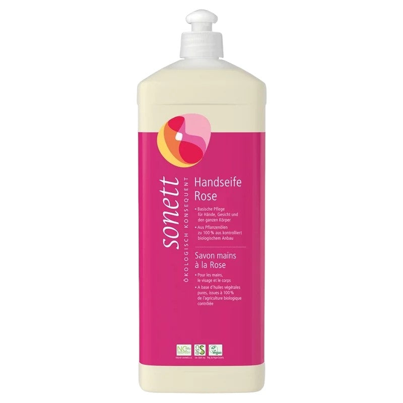Flüssigseife für Hände, Gesicht & Körper Rose ECO - 1 l