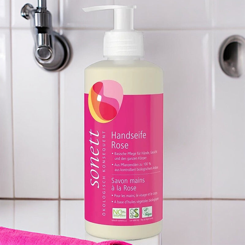 Flüssigseife für Hände, Gesicht & Körper Rose ECO - 300 ml