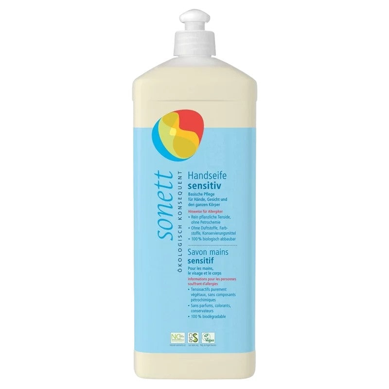 Savon liquide mains, visage & corps sensitif sans parfum ECO - 1l