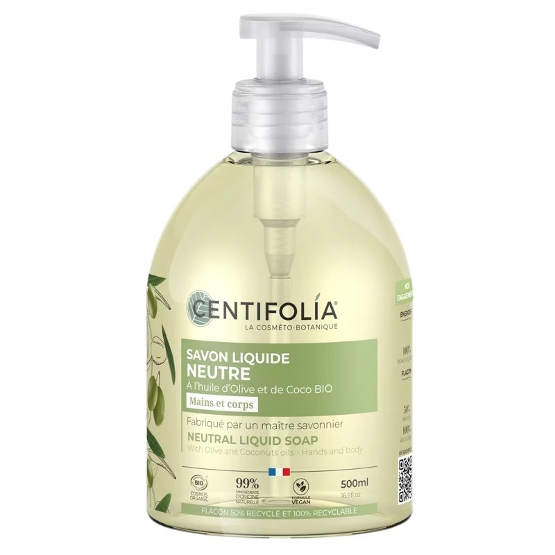 Centifolia - Savon liquide neutre BIO olive & coco 500ml