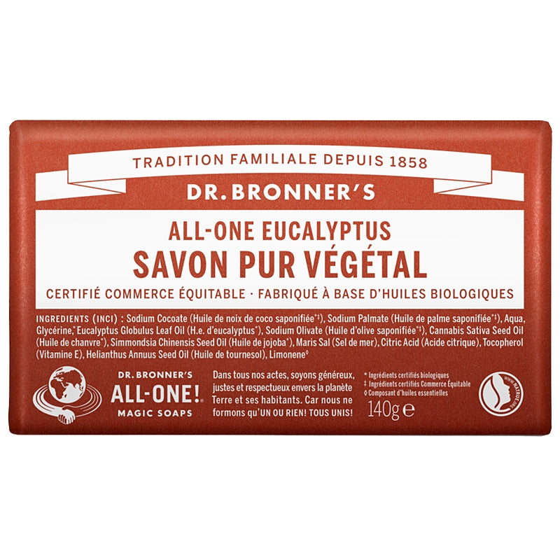 Dr. Bronner's - Savon pur BIO eucalyptus 140g