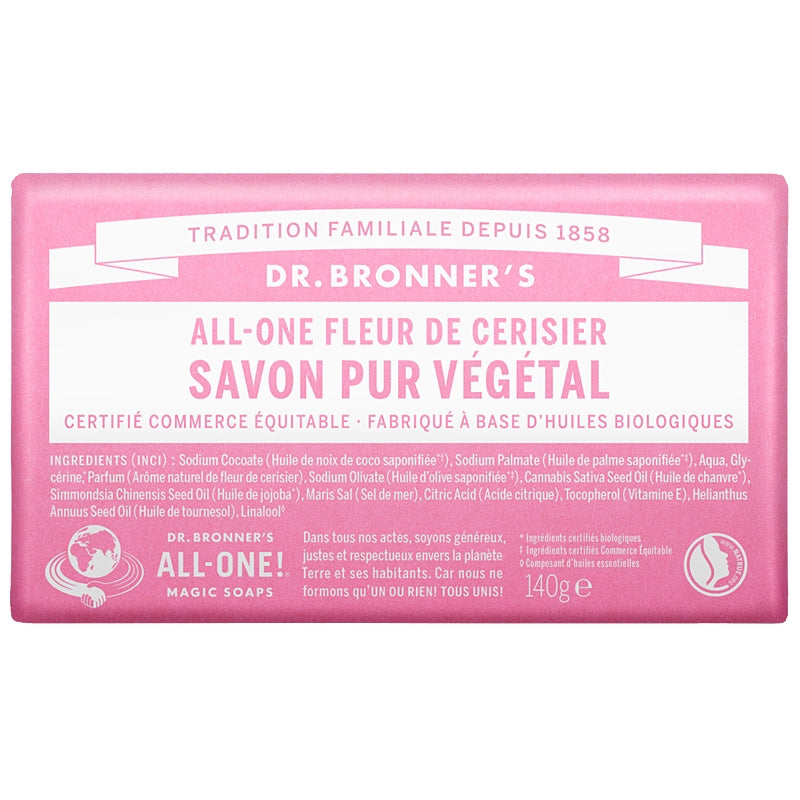 Dr. Bronner's - Savon pur BIO fleur de cerisier 140g