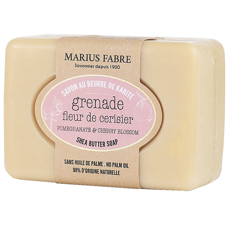 Savonnette karité, fleur de cerisier & grenade