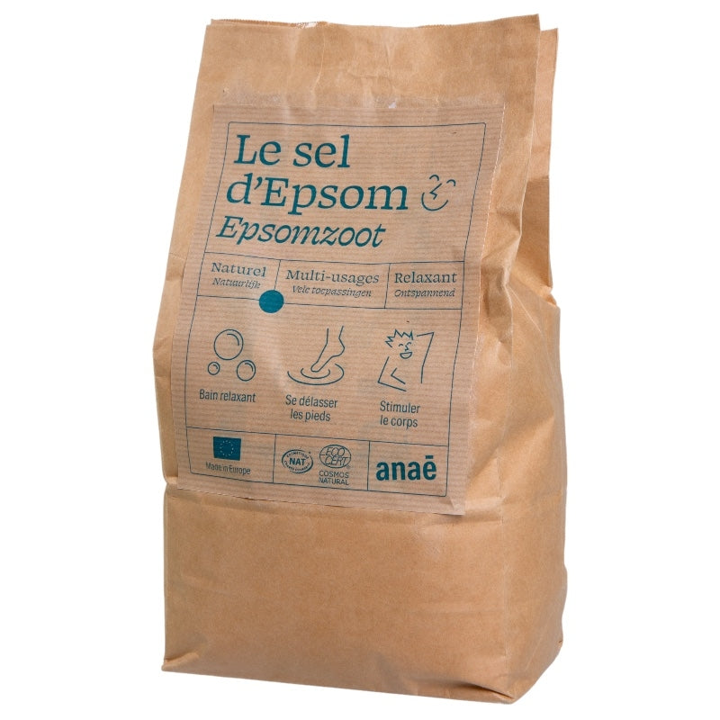 Anaé - Sel d'Epsom 2,5kg - sulfate de magnésium pour le bain