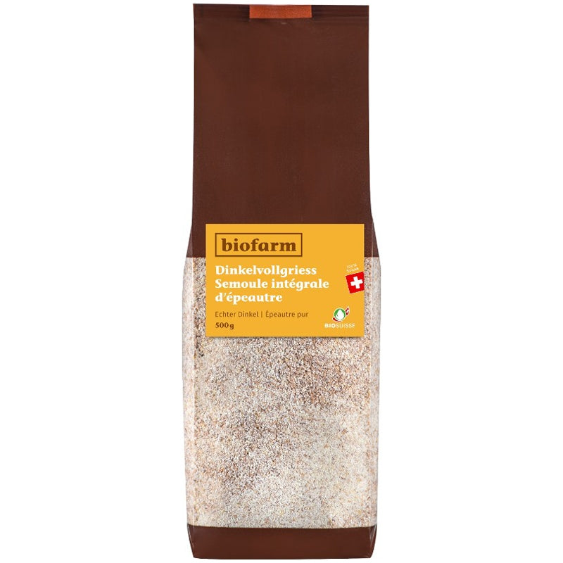 Biofarm - Semoule intégrale d'épeautre suisse BIO 500g