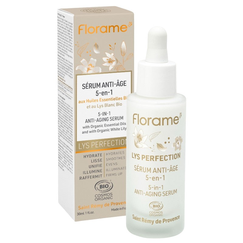 Florame - Anti-Aging-Serum 5-in-1 weiße Lilie BIO 30ml