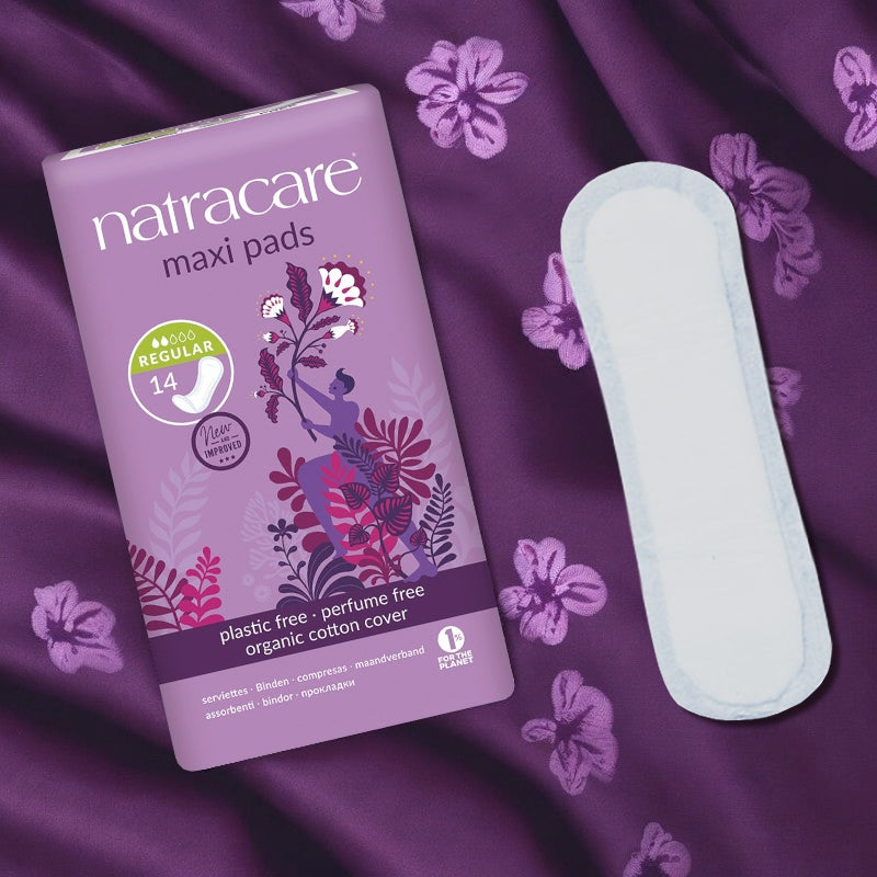 Serviettes hygiéniques bio Regular sans ailettes flux léger à moyen Natracare - 14 pièces