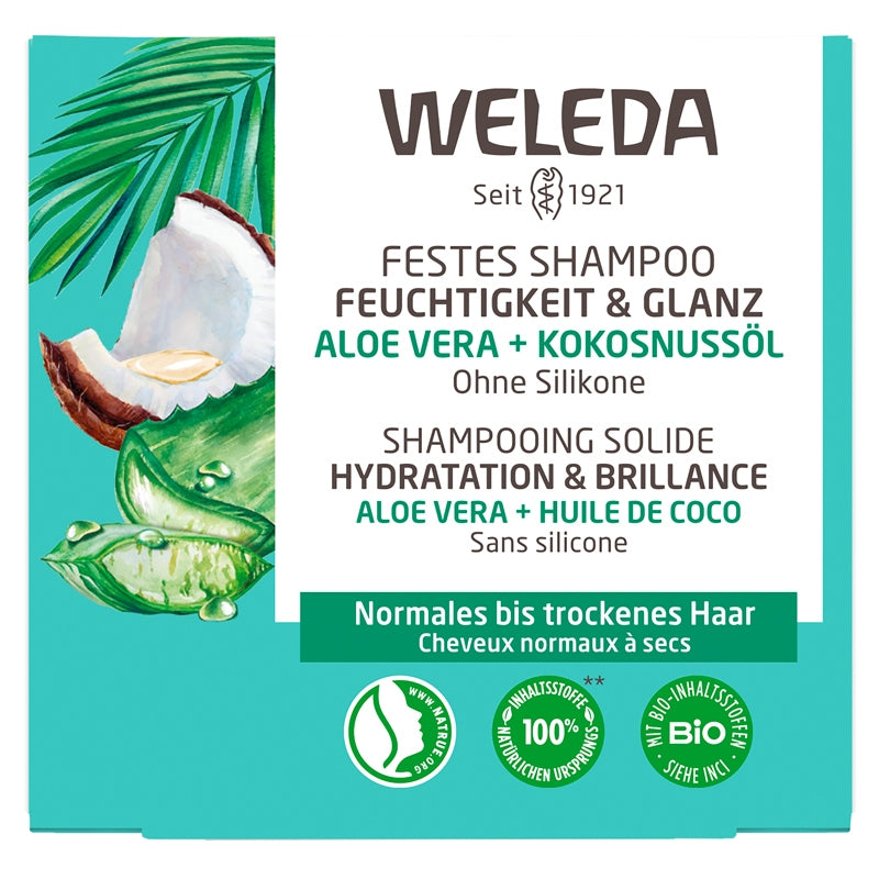 Festes Shampoo Feuchtigkeit & Glanz Aloe Vera BIO