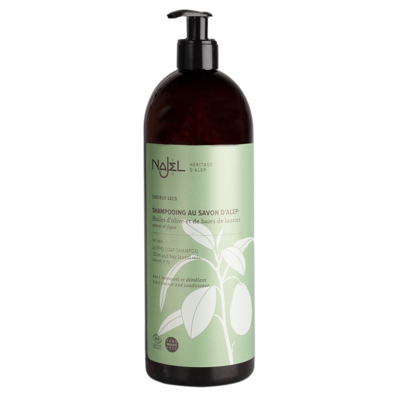 Shampoo BIO mit Aleppo-Seife - 2 in 1 - trockenes Haar - Avocado & Feige