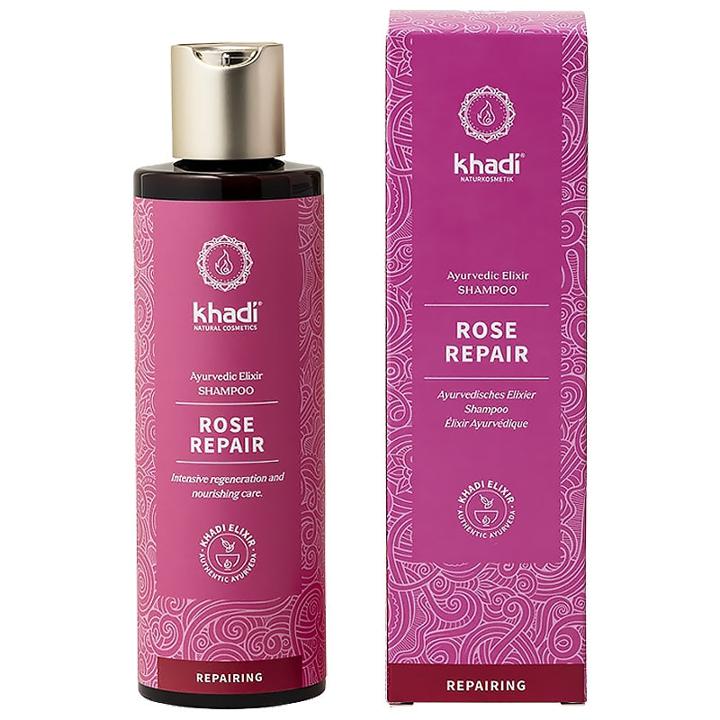 Khadi - Ayurvedisches Shampoo Regenerierung & Pflege Rose BIO 200ml