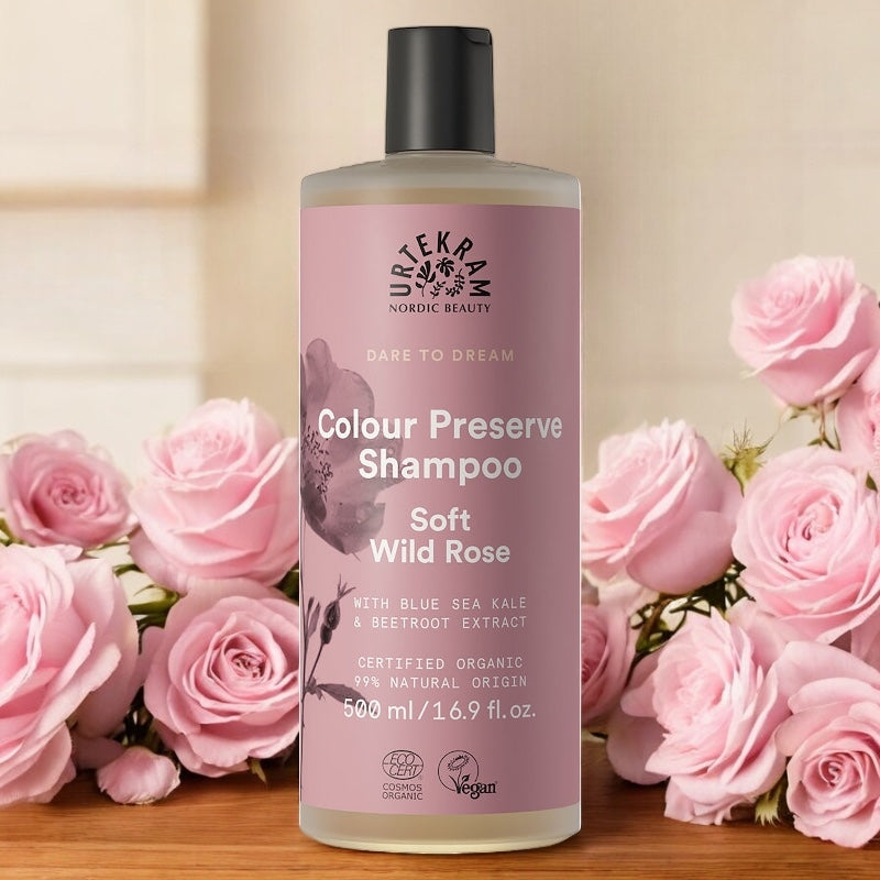 Shampoo für gefärbtes Haar mit Rose BIO