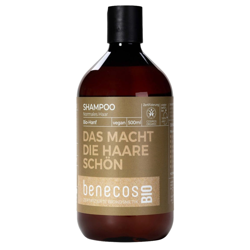 Benecos - Shampooing cheveux normaux chanvre BIO 500ml