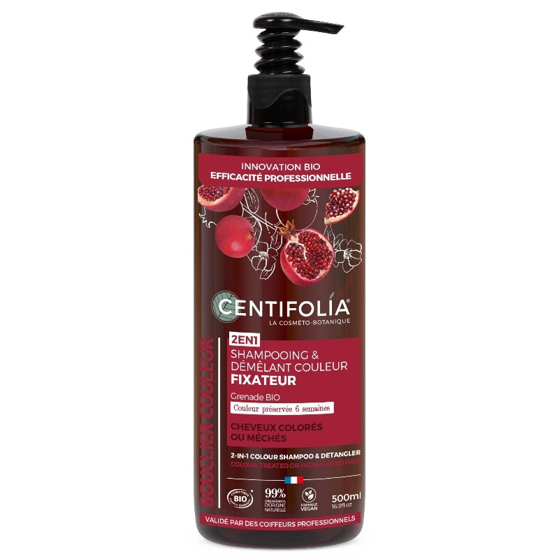 Centifolia - Shampooing & démêlant couleur BIO grenade 500ml