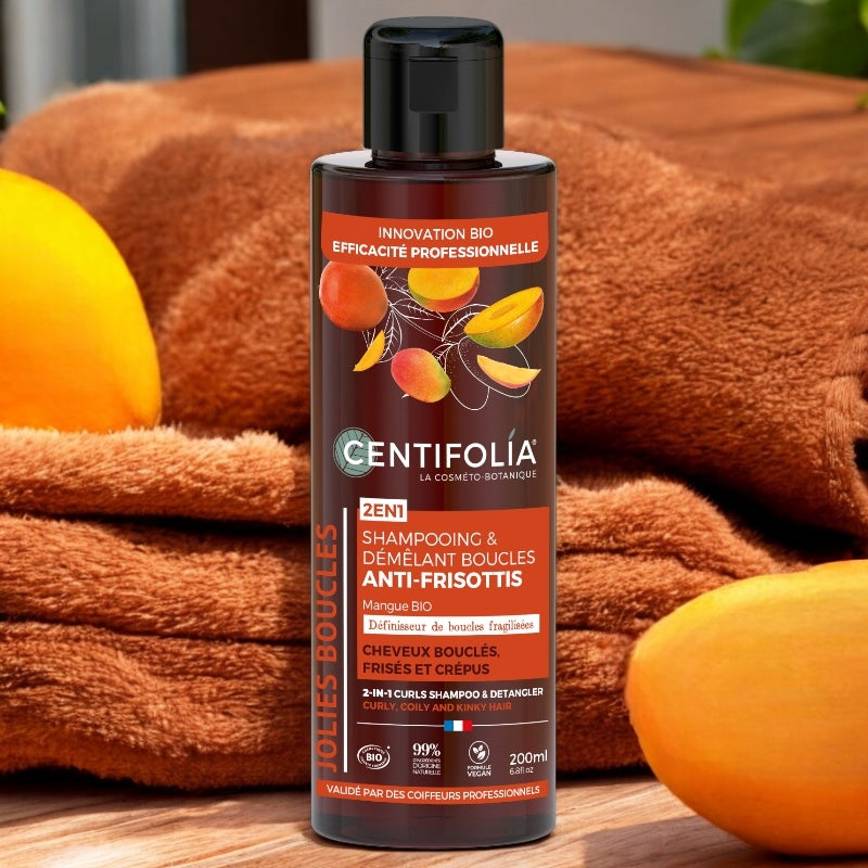 Centifolia - Shampooing & démêlant jolies boucles BIO mangue 200ml