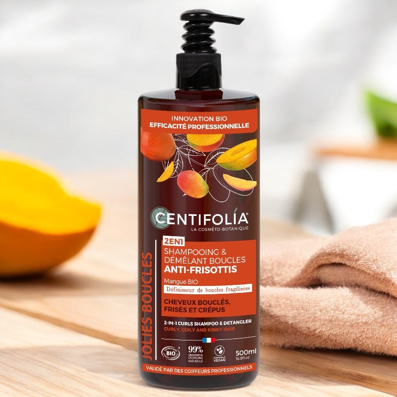 Centifolia - Shampooing & démêlant jolies boucles BIO mangue 500ml