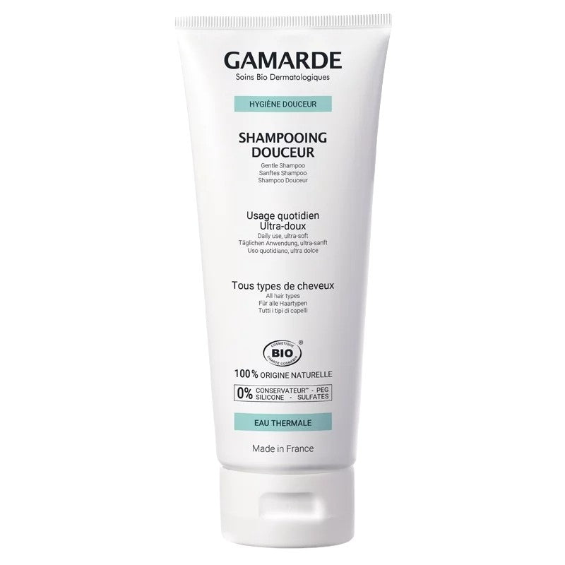 Gamarde - Shampooing douceur BIO - ultra-doux - tous types de cheveux - 200g