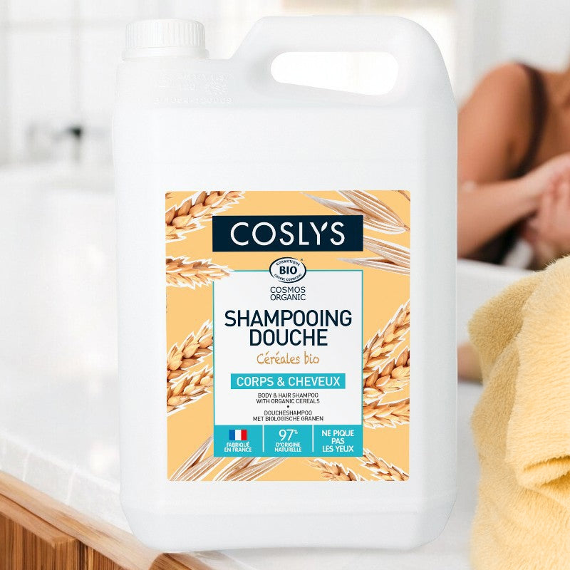 Coslys - Shampooing douche BIO céréales 5l