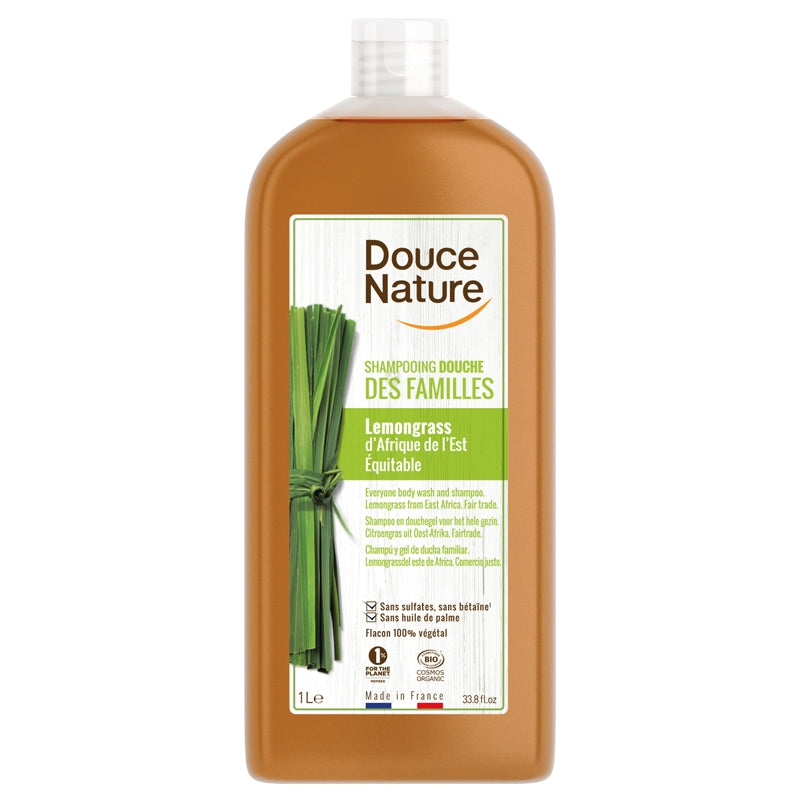 Douce Nature - Familien Duschgel & Shampoo Lemongrass BIO 1l
