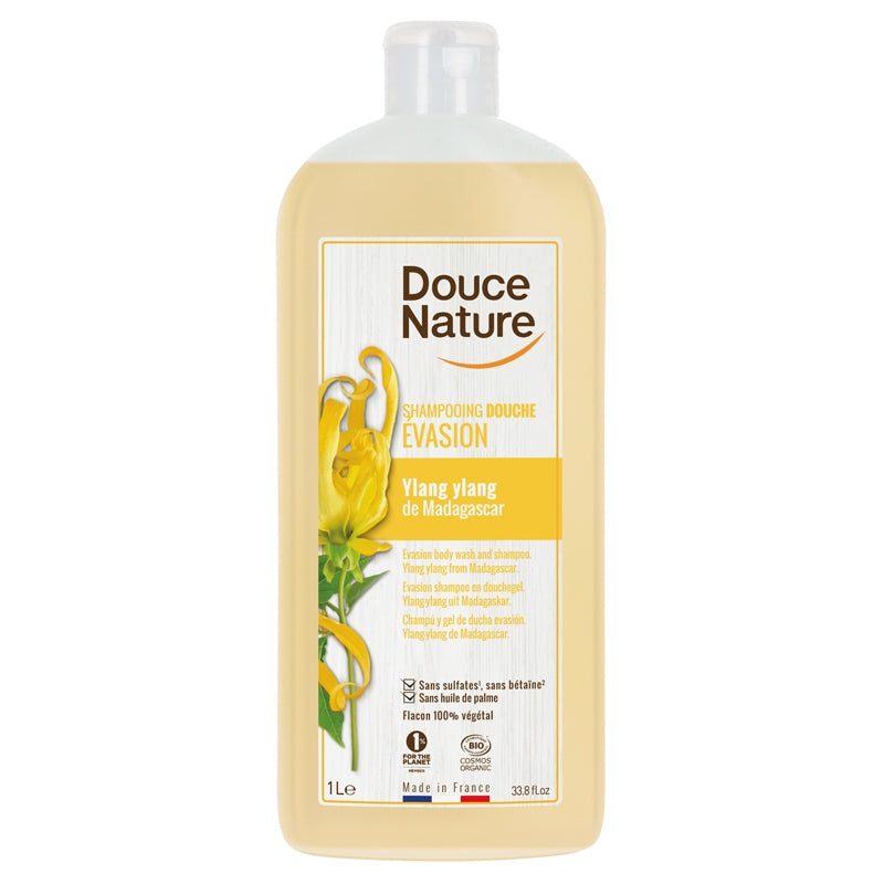 Douce Nature - Duschgel & Shampoo Auszeit Ylang-Ylang BIO 1l