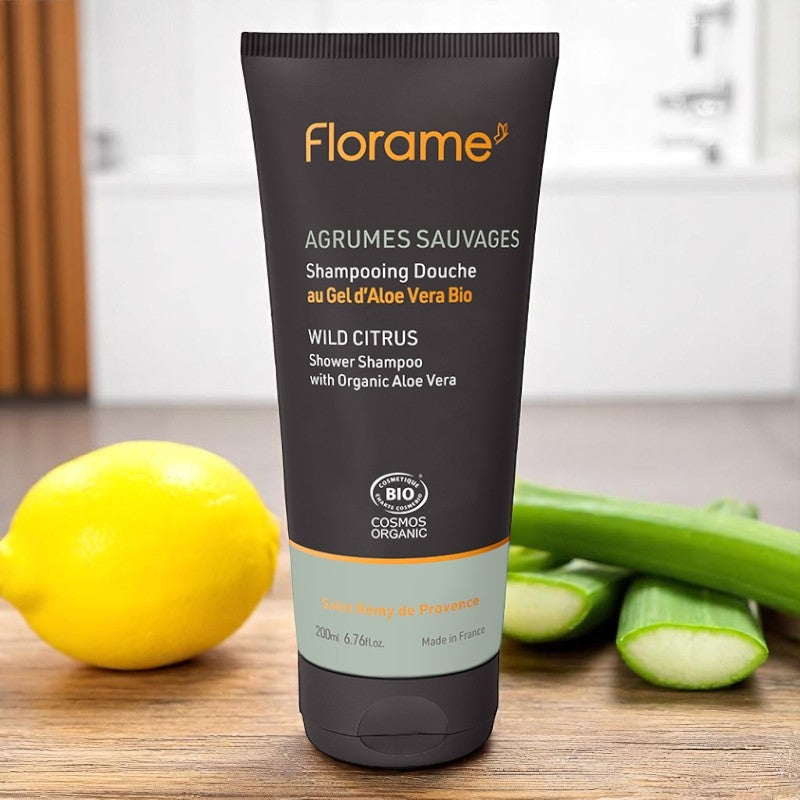 Florame - Duschgel & Shampoo für Männer wilde Zitrusfrüchte BIO 200ml
