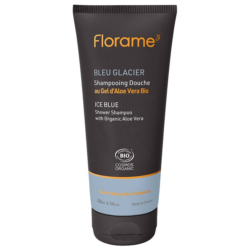 Florame - Duschgel & Shampoo für Männer Gletscherblau BIO 200ml