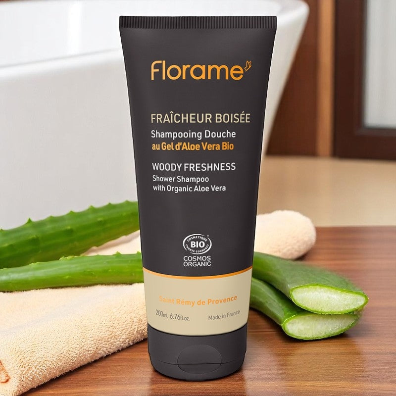 Florame - Duschgel & Shampoo für Männer mit holzig-frischer Note BIO 200ml