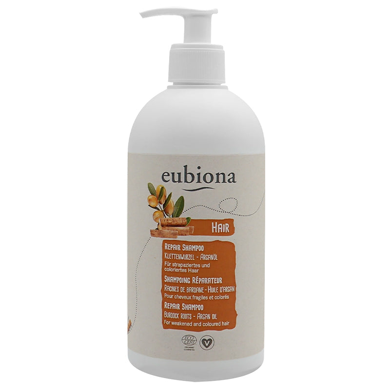 Eubiona - Shampooing réparateur BIO racine de bardane & argan - 500ml